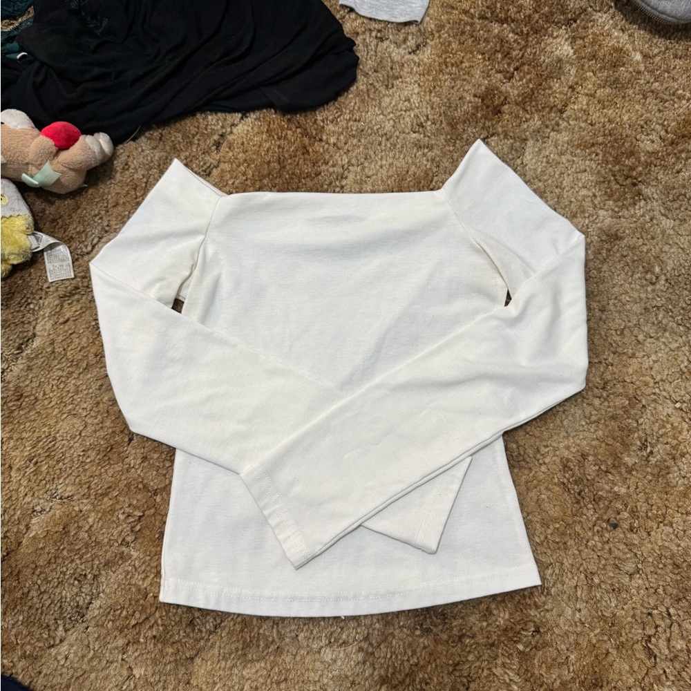 Dazy White Women's Off The Shoulder Top